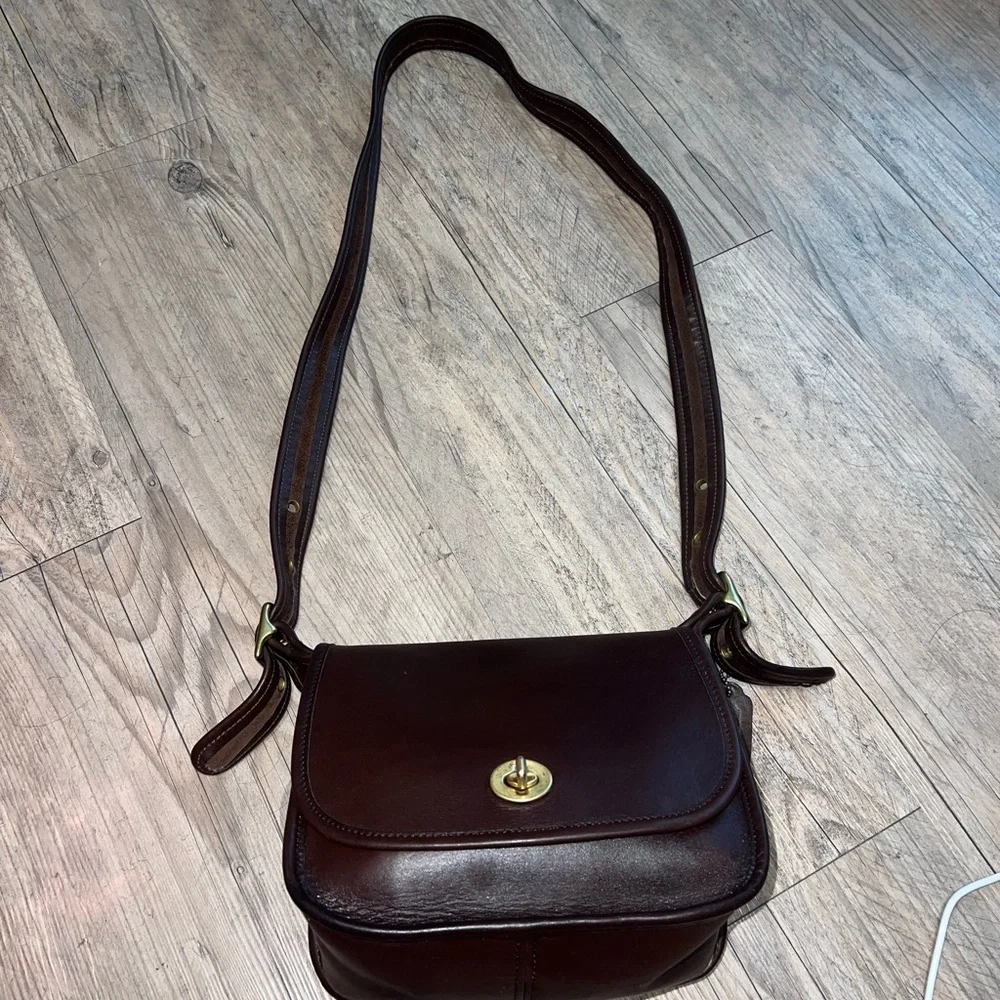Coach Dark Brown Leather Crossbody Bag